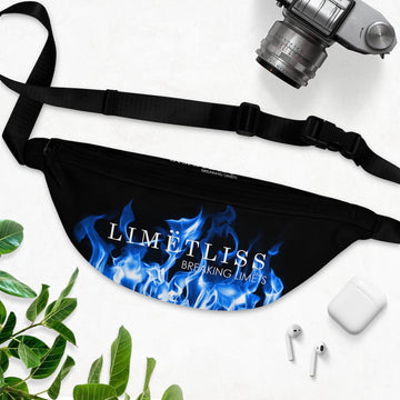 Blue Fire Flame Logo Fanny Pack